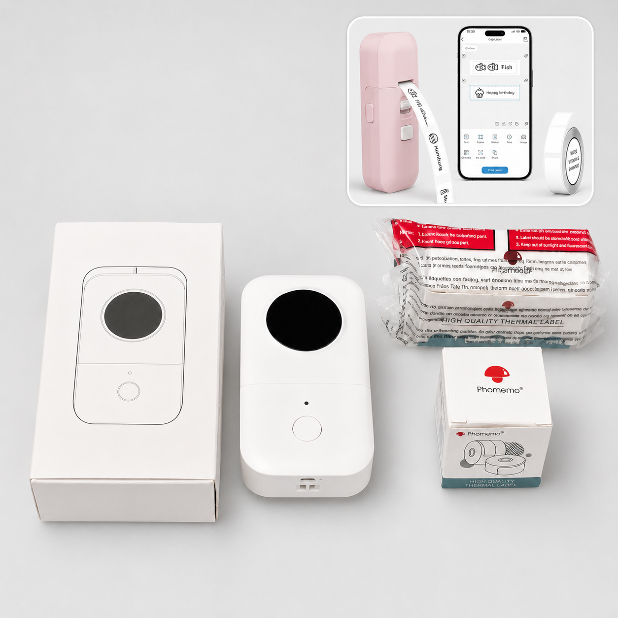 Etikettendrucker Selbstklebend Etikettiergerat Bluetooth