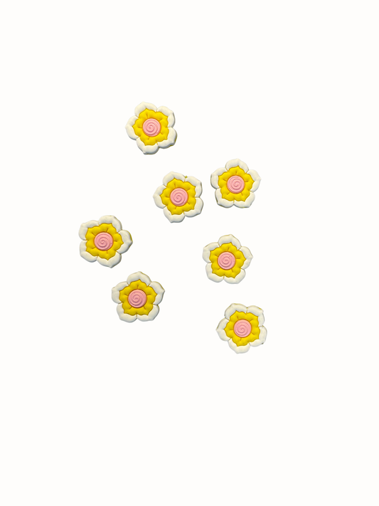 Mini Charms |Blume Gelb Weiß