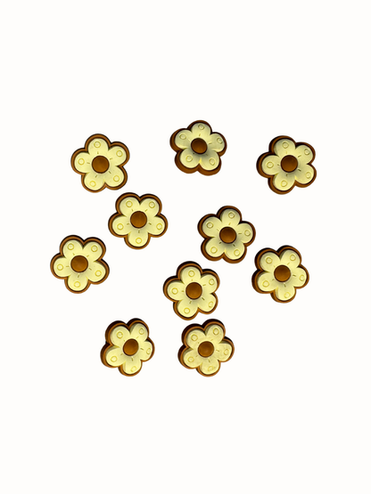 Mini Charms | Daisy Cream-Brown