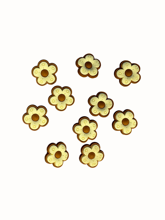 Mini Charms | Daisy Cream-Brown